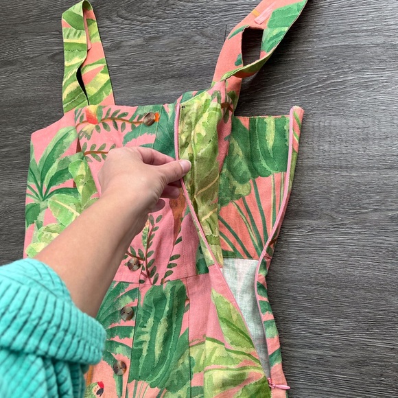 Anthropologie - Farm Rio Tropical Palm Mini Dress - Picture 5 of 8